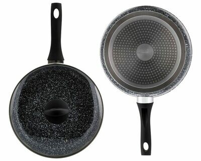 Edenberg Non-Stick Granite Coated Frypan 28cm EB-3440 with Glass Lid - Induction Friendly