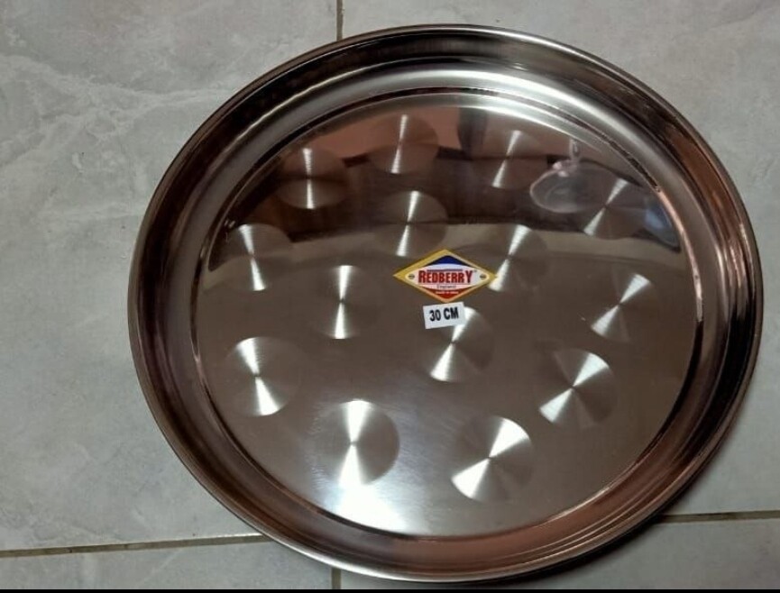 Redberry Stainless Steel Serving Tray Round 45cm Heavy Duty