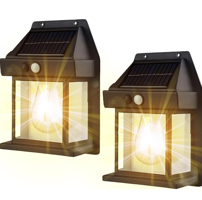 Solar Tungsten Wall Light Outdoor - 2023 New Waterproof Solar Security Light with Motion Sensor, LED Wall Sconce for Patio Garden. BK-888