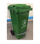 Concept Trash Bin - Large Trash Bin with Pedal 120Ltrs Green - model ZTL-120A-1P