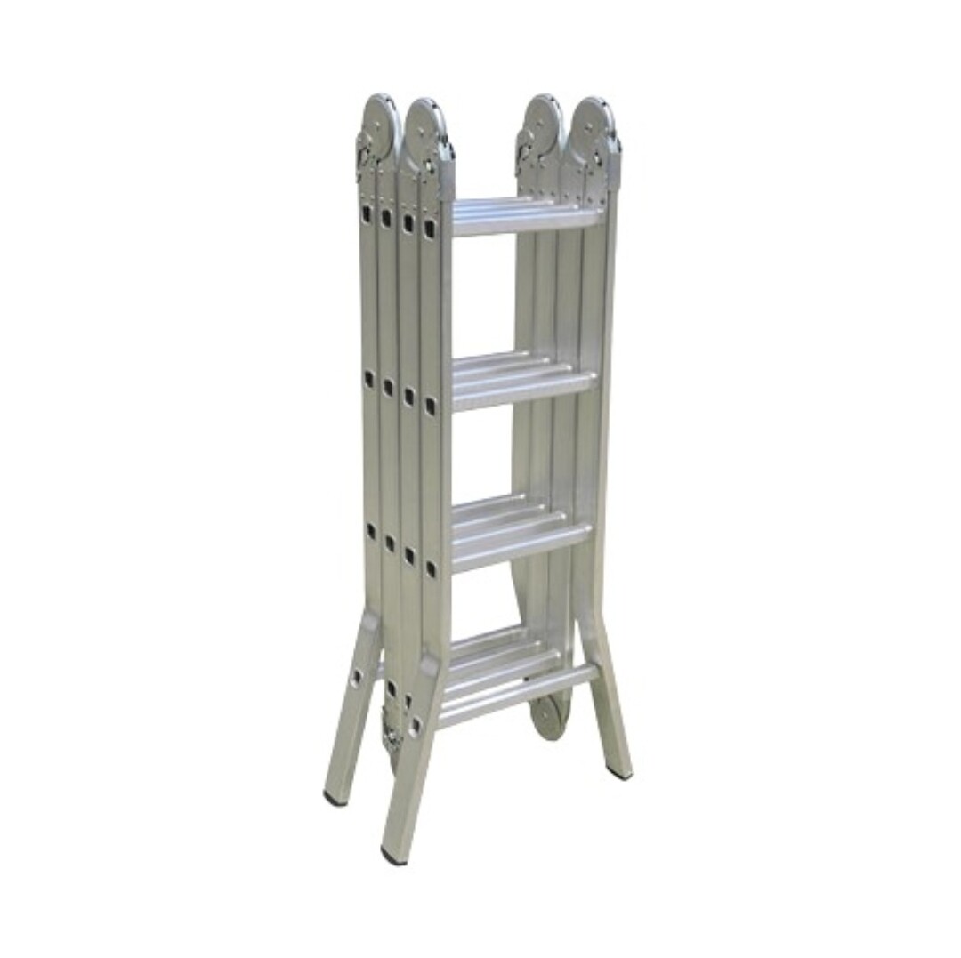 Get the job done quickly and safely with this multipurpose folding aluminum ladder. Perfect for indoors, shops, outdoors or warehouse use!
3x 4(Fold)