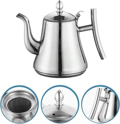 Classy Stainless Steel Gooseneck Coffee Pot 1.5L - A Perfect Stovetop Tea Infuser Kettle