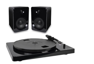 Victrola Modern 3-Speed Bluetooth Turntable with 50 Watt Speakers - Black Piano Finish (ITUT-420 Black)