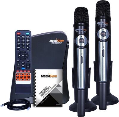 MediaCom 8200TW MCI Karaoke Player - Black | Wi-Fi Enabled, YouTube Search and Download, Smartphone Pairing, 28,000 Songs Installed