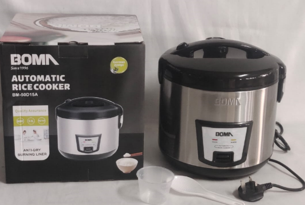 BOMA 5L Automatic Rice Maker - German Brand, Stainless Steel, Model 50D15A, 900W Power