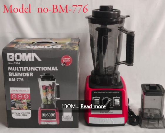 Boma Multifunctional Blender BM-776 - 3 Litres 2 in 1, 1000W Power for Effortless Blending