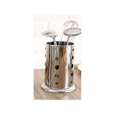 Stainless Steel Cutlery Holder - 8.5cm Diameter, Rust-Resistant Kitchen Organizer