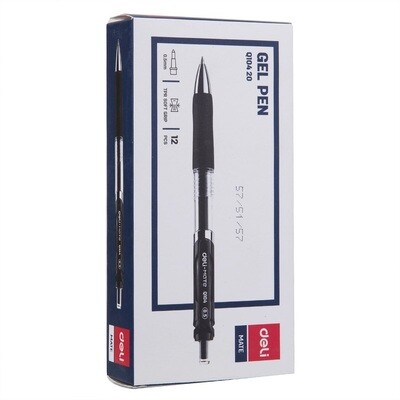 Wholesale pens -DELI Q2 fine point biros 0.7MM - Black 12pcs pack