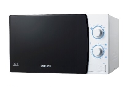 SAMSUNG 20L Solo Microwave Oven ME711K, 800W, Ceramic Enamel Cavity, Mechanical Control - White