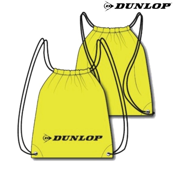 Dunlop Gym Sack Drawstring Bag - Yellow/Black Unisex Adult