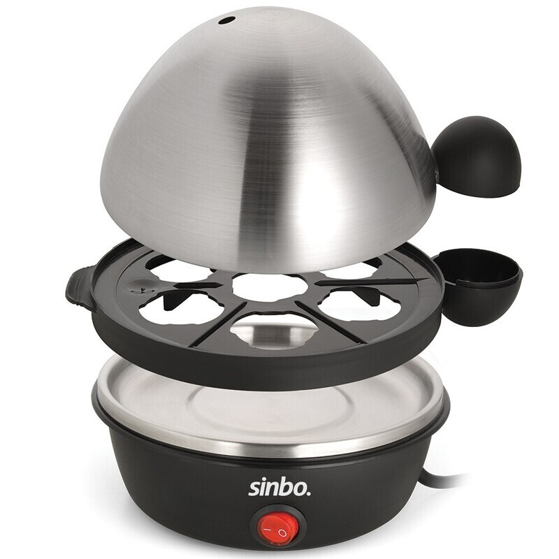 Sinbo SEB 5802 Egg boiler 7 Egg Capacity, Stainless Steel Cover, Auto Turn-Off, Buzzer