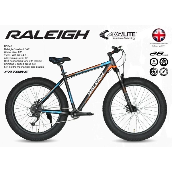 Raleigh Bicycle MTB Fat Overland RC642 Orange 26