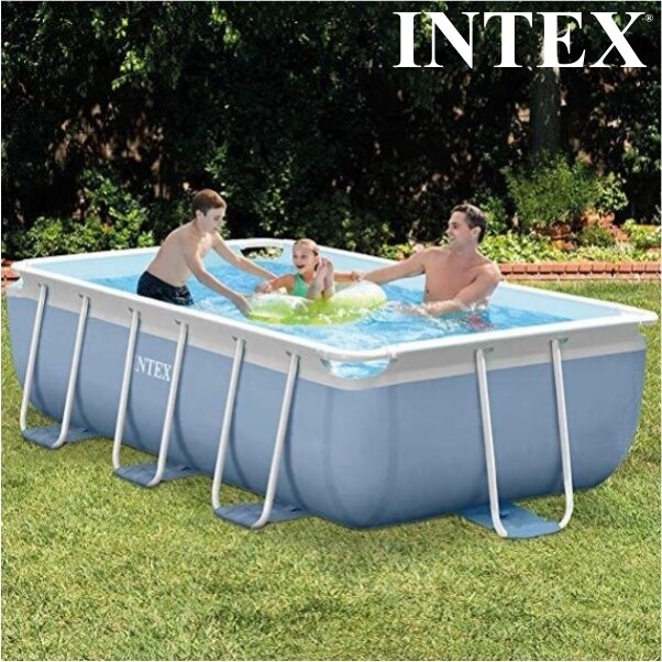 Intex Prism Frame Rectangular Inflated Pool Set - 3m x 1.75m x 0.8m Model 26784UK