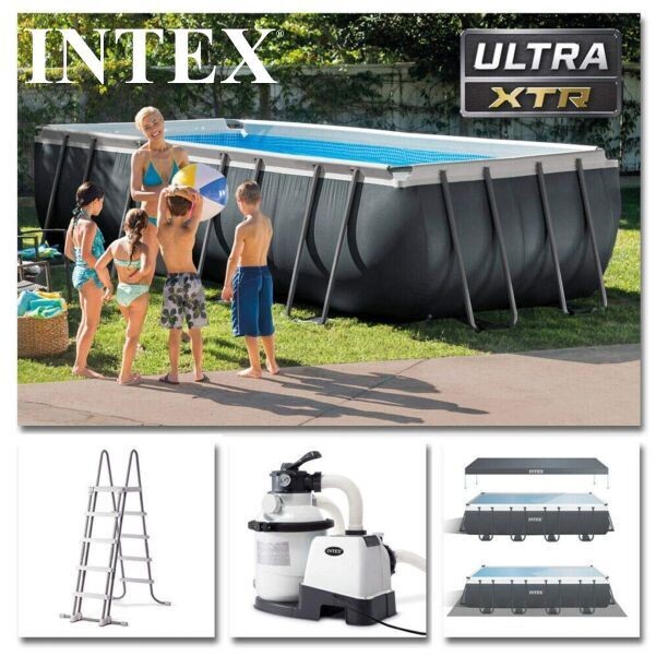 Intex Ultra Frame Rectangular Pool Set 26356UK - Premium Water Oasis for Ages 6 and Above
