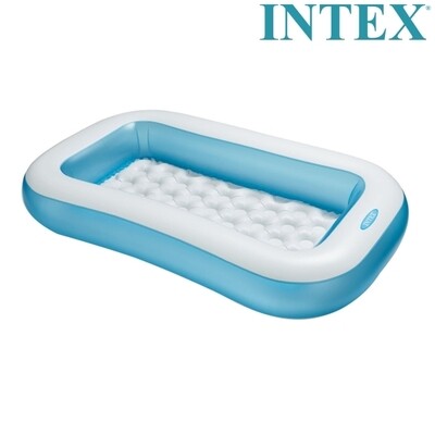 Intex Rectangle Inflatable Pool 57403 - Perfect Baby Pool for Terraces and Balconies