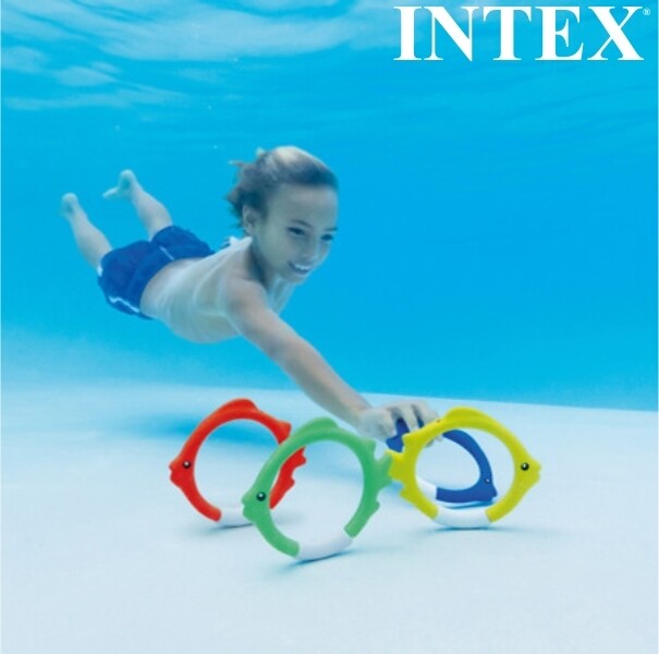 Intex Diving Underwater Fish Rings 55507 - Engaging Water Play for Kids (6+ Years)