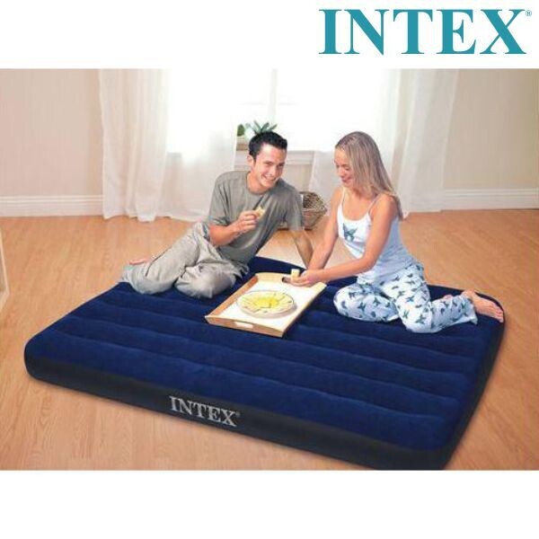 Intex Full Dura-Beam Classic Downy Airbed 64758 - Comfort and Durability for Home and Camping