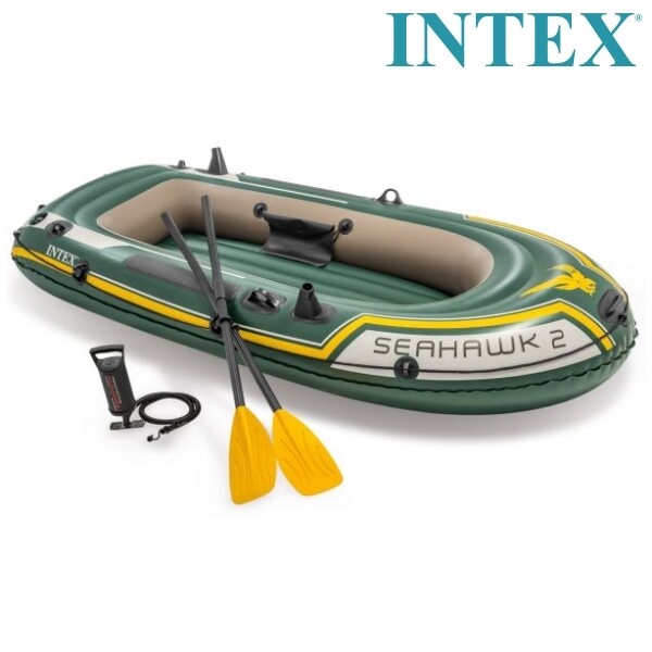 Intex Seahawk 2 Boat Set - Compact and Reliable Inflatable Watercraft