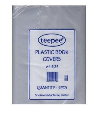 Teepee Plastic Exercise Book Cover A4 5pcs