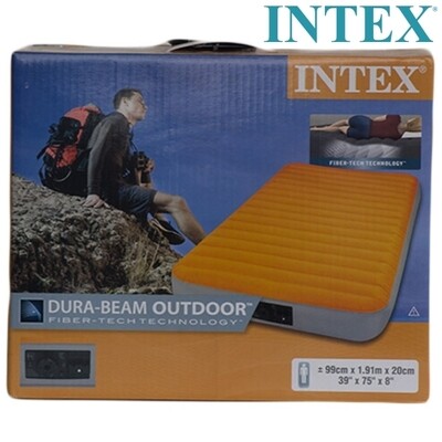 Intex 64791 Twin Super-Tough Airbed with Fiber Technology - Restful Sleep Anywhere, Anytime