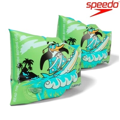 Speedo Learn To Swim Armbands - Character Printed Green/Blue Infant 2-6