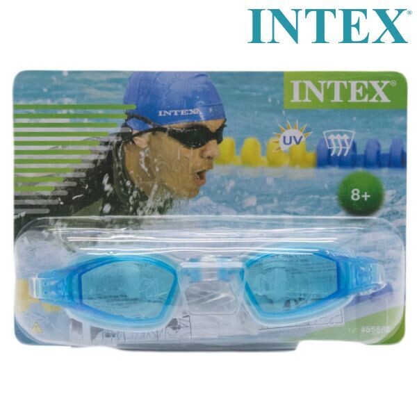 Intex Free Style Sport Swim Goggles 55682 - Superior Design for Teenagers and Adults (8+ Years)
