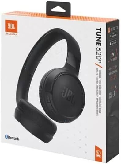 JBL Tune 520BT Wireless On-Ear Headphones - Black