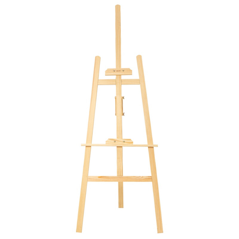 DELI 73911 Artists Board Easel Stand 117cm - Durable and Adjustable Pine Wood Easel