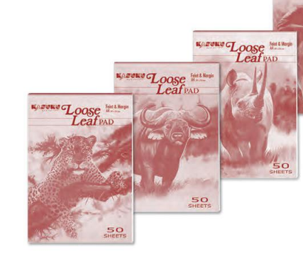 Kasuku Wildlife Series Loose Leaf Pad - A4 (50 Sheets) | 6pcs Wholesale Pack