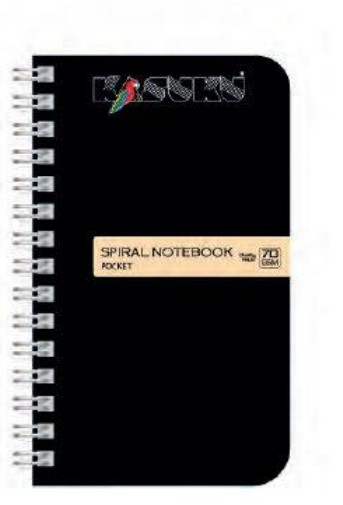 Kasuku Spiral Pocket Notebook A6 - 70GSM, 80 Sheets
