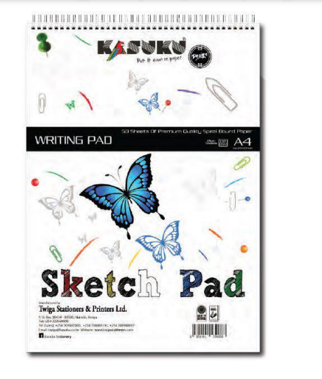 Kasuku Sketch Pad - A3, 50 Pages, 80GSM Quality Paper