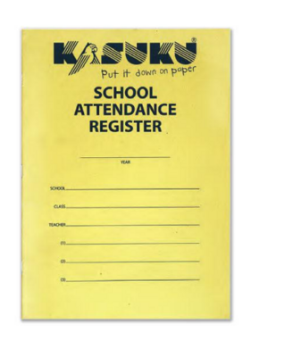 Kasuku School Attendance Register A4 - 20pcs Wholesale Pack with Manila Cover