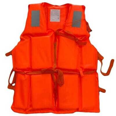 Swimming Life Jacket with Zipper and Pockets - Orange Model 1698015