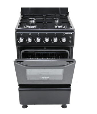 ARMCO GC-F5640PX(BK) 4 Gas Cooker - 50x50 Gas Oven+Grill, Rotisserie, Black