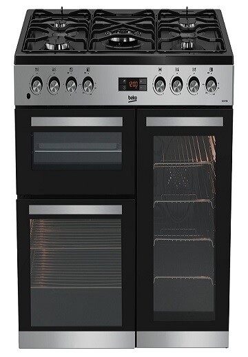 Beko KDVF90X 90x60cm 5 Gas (1 Wok) Professional Range Cooker with Triple Oven - Made in Turkey