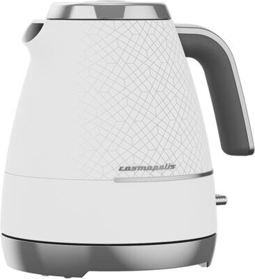 Beko WKM8307CR Cosmopolis Electric Kettle - 1.7L, 3000W, LED Warning, Auto-Off, Keep Warm Function, Dry-Boil Protection, 360 Degree Rotating Base, Wireless Use - White/Chrome