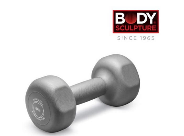 Body Sculpture Neoprene Dumbbell Set BW-131-8kg (2pcs) - Ideal for Intensive Aerobic Workouts and Full-Body Strengthening