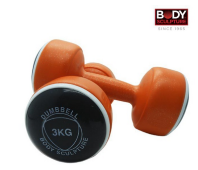 Body Sculpture Smart Dumbbell Pair - 3kg x 2pc (Model BW-108-6KG-B) for Effective Upper Body Toning and Strength Training