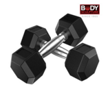 Body Sculpture  Dumbbell Rubber Hexagon Set BW-460 - 28kg (2pcs)