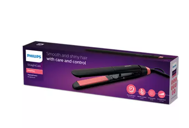 Philips StraightCare Essential ThermoProtect Straightener - BHS376/03