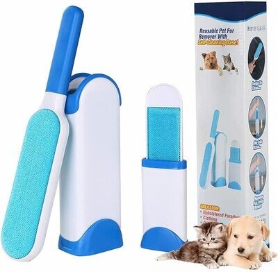 Pet Fur Remover for Dogs/Cats - Model K410353 | Reusable, Double-Sided, Self-Cleaning Lint Brush