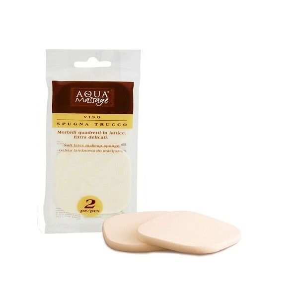 Arix 401 Aqua Massage Synthetic Latex Makeup Square Sponge 3 pcs - Quick Makeup Removal, Reusable
