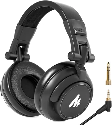 MAONO AU-MH601 Studio Headphones: Immersive Sound for Podcasts and Music (Black)