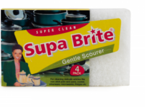 Supa Brite Gentle Scourer 4 pack white