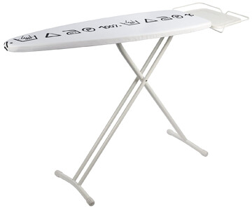 TEFAL 124cm x 40cm Ironing Board: TI1200E1 - Height Adjustable, Stainless Steel Legs