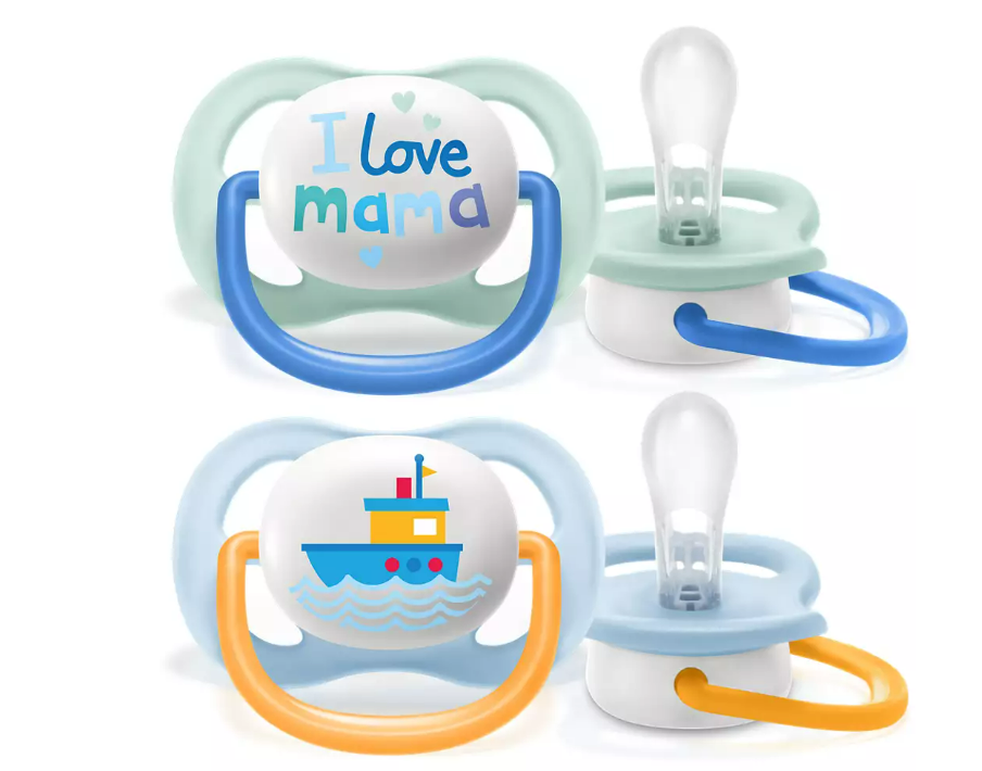 Philips Avent Ultra Air Pacifier, SCF080/01 - 2-Pack, 0-6 Months