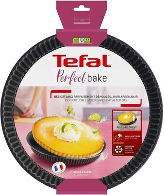 Tefal Baking Pan - Perfectbake 27cm Fluted Tart Mold, Aluminum Non-Stick - J5548302