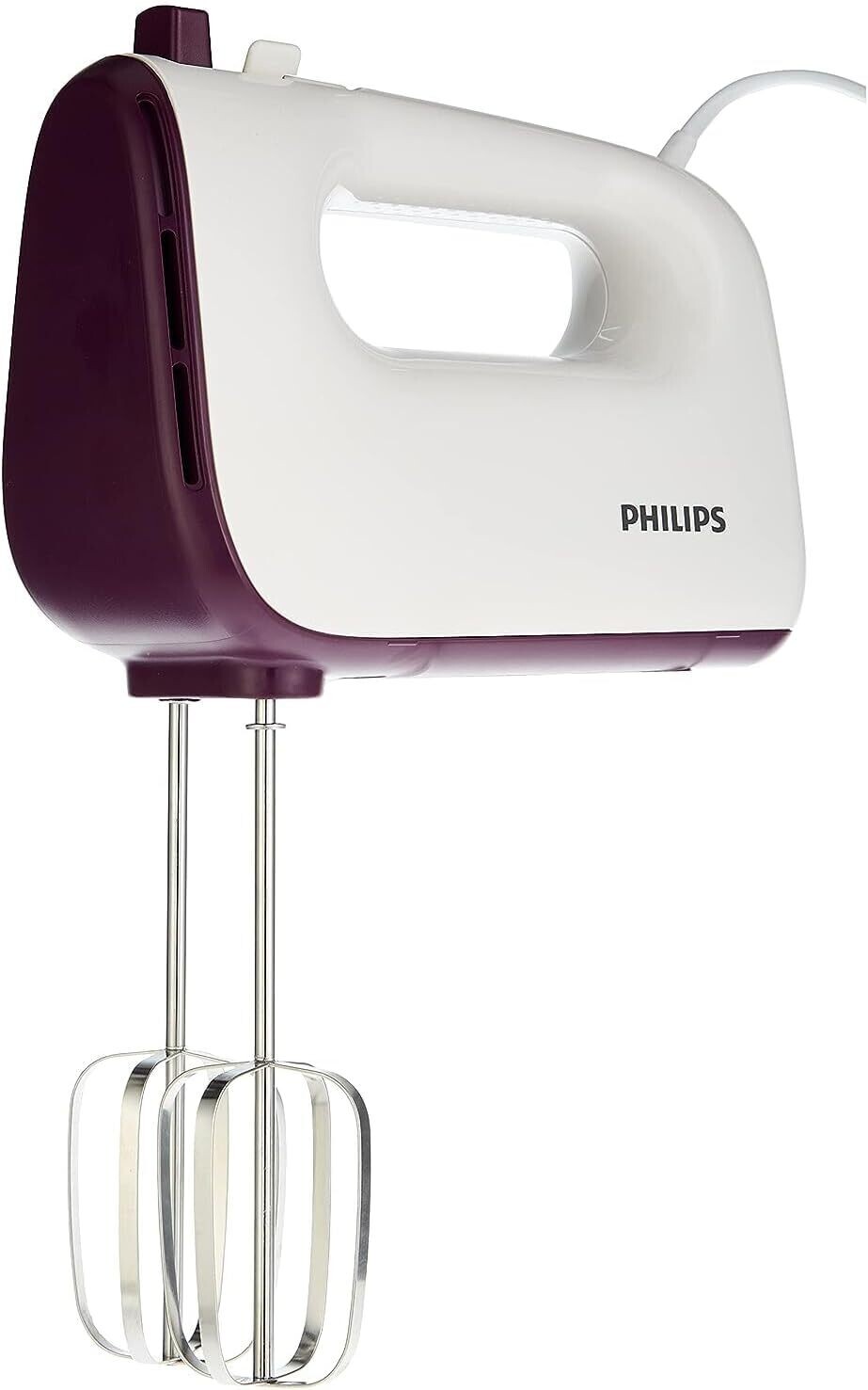 PHILIPS Daily Hand Mixer HR3740/11: 400W, 5 Speeds, Turbo, Stainless Steel Beaters