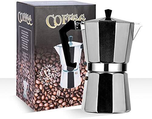 12-Cup Stainless Steel Stovetop Espresso Maker, Moka Pot