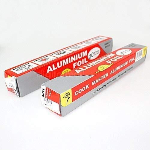 Premium Aluminum Foil Rolls - Silver Foil for BBQ Grill, Oven, Baking, and Barbecue Chicken Wrapping - 30 Meter Roll